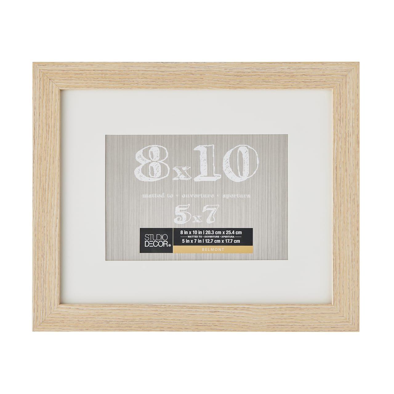Blonde Belmont Frame with Mat by Studio Décor®